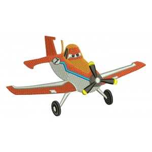 Looks Like Dusty Grophopper Airplaine Filled Machine Embroidery Design Digitized Pattern